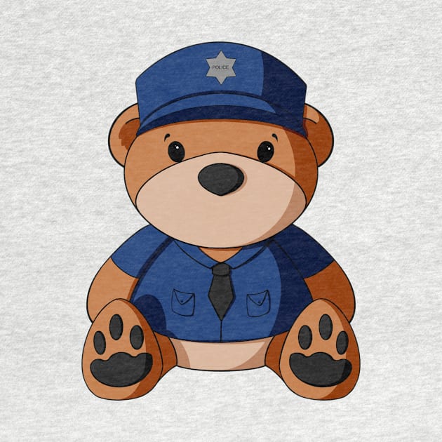 Police Teddy Bear by Alisha Ober Designs